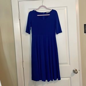 ELESOL Women's Half Sleeve Swing Dress Vintage Floral A Line